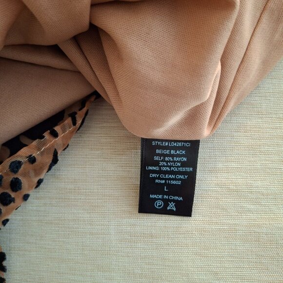 Lush Leopard Dress Sz L Crushed Velvet Adjustable Straps Party Cocktail Holiday - Picture 16 of 16